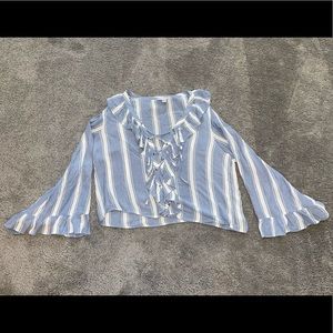 Stripped Longsleeve Shirt — American Eagle Outfitters — size L